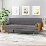 Christopher Knight Home® - Noble House - Jalon Mid-Century Modern Tufted Fabric Sofa