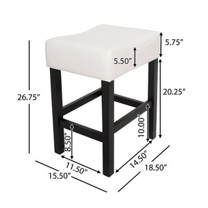 English Elm Zuma Backless Bonded Leather Counter Stools Set of Two for Kitchen Islands 74492.00IVR