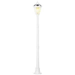 English Elm 77" Solar Lamp Post Light Vintage Aluminum Outdoor Street Lamp with PIR Motion Sensor, Adjustable Brightness, IP44 Weatherproof Garden Accent Lighting W2225142612