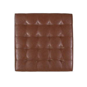 English Elm Christopher Knight Home® - ISABELLA Ottoman with Faux Leather Button-Tufted Top, Hidden Storage & Soft-Close Hinges for Home Comfort Light Brown 74567.00