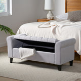 Christopher Knight Home® - Noble House - Keiko Contemporary Rolled Arm Fabric Storage Ottoman Bench