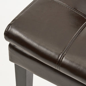 English Elm Badin Tufted Bonded Leather Dining Chairs Rubberwood Frame Set of 2 Contemporary 53447.00PU