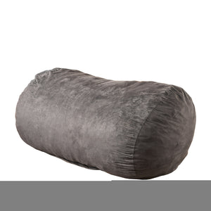 English Elm Christopher Knight Home® - Asher Charcoal Microfiber Suede 6.5ft Cylinder Bean Bag Cover – Soft, Removable, Childproof Zipper 37957.00SKIN