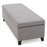 Christopher Knight Home® - Noble House - Gable Light Gray Fabric Storage Ottoman