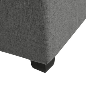 English Elm Carlsbad Tufted Waffle Lid Square Ottoman with Birch Legs for Living Room Storage 73426.00FDGY