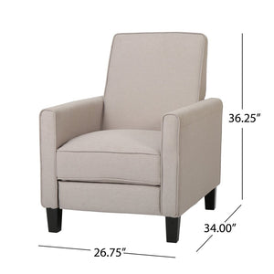 English Elm Recliner Pushback Accent Chair Floral Fabric Upholstered for Living Room Comfort 52422.00FWET
