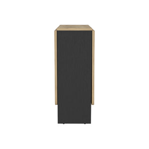 English Elm Folding Dining Table Evart Black/Macadamia – Space-Saving Engineered Wood, Sturdy 22lb Capacity, Multiuse B092142799