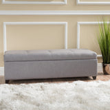 Christopher Knight Home® - Noble House - Brentwood Contemporary Tufted Fabric Storage Ottoman Bench