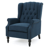 Christopher Knight Home® - Noble House - Walter Dark Blue Fabric Recliner