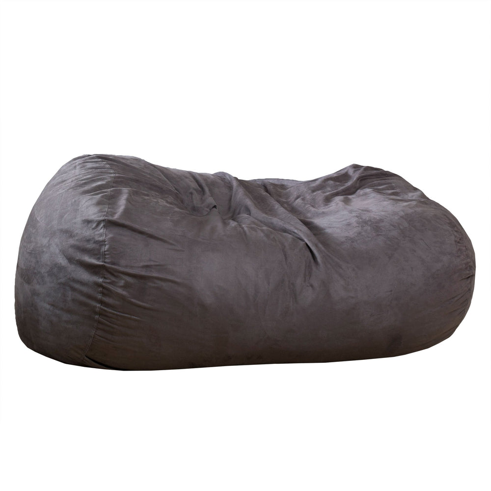 English Elm Christopher Knight Home® - Asher Charcoal Microfiber Suede 6.5ft Cylinder Bean Bag Cover – Soft, Removable, Childproof Zipper 37957.00SKIN