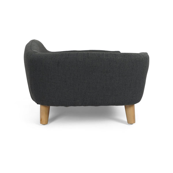English Elm Christopher Knight Home® - DOG Plush Small Dog Bed 30.25"x21.75" Modern Solid Dark Gray Polyester Cozy Spot-Treat Fabric Comfort Pillows Included N779P179977G