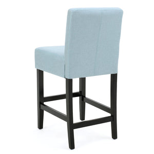 English Elm Christopher Knight Home® - ZUMA Plush Fabric Counter Stool with Breathable Upholstery, Thick Padded Support and Easy Care Finish Light Blue 73723.00FLBLU
