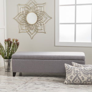 Christopher Knight Home® - Noble House - Gable Light Gray Fabric Storage Ottoman