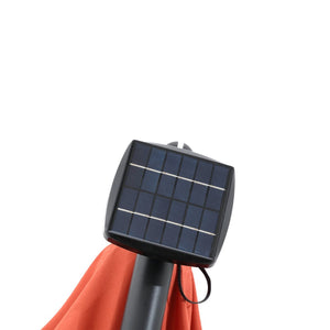 English Elm 10ft Solar Led Cantilever Offset Patio Umbrella with 40 Lights Outdoor Shade Orange W640140291