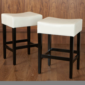 English Elm Zuma Backless Bonded Leather Counter Stools Set of Two for Kitchen Islands 74492.00IVR