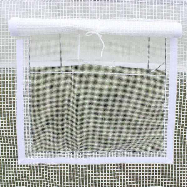 English Elm 9.8' Greenhouse Cover Replacement 118"x78.75" Waterproof 140G PE Tarp with 6 Vents, Zip Door, Reinforced Edge W2225142625