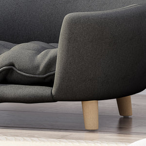 English Elm Christopher Knight Home® - DOG Plush Small Dog Bed 30.25"x21.75" Modern Solid Dark Gray Polyester Cozy Spot-Treat Fabric Comfort Pillows Included N779P179977G