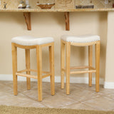 Christopher Knight Home® - Noble House - Avondale Beige Backless Bar Stool (Set of 2)