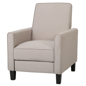 English Elm Recliner Pushback Accent Chair Floral Fabric Upholstered for Living Room Comfort 52422.00FWET