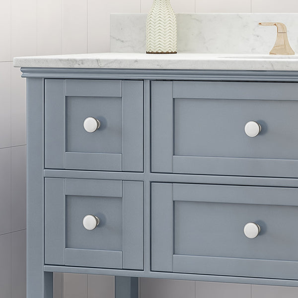 English Elm Christopher Knight Home® - 48'' Handcrafted Gray Bathroom Vanity Cabinet With Soft-Close Drawers And Stylish Storage Solutions 65590.00GRY