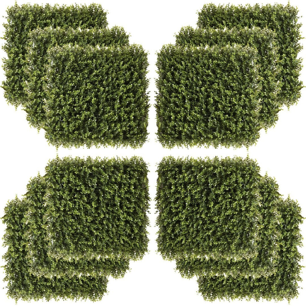 English Elm Artificial Boxwood Wall Panels Uv Resistant Pe Hedge Coverage for Fence Patio Decor W2225142620