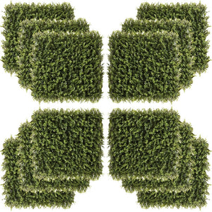 English Elm Artificial Boxwood Wall Panels Uv Resistant Pe Hedge Coverage for Fence Patio Decor W2225142620