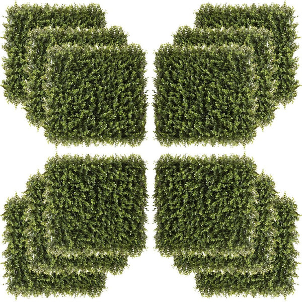 English Elm Artificial Boxwood Wall Panels Uv Resistant Pe Hedge Coverage for Fence Patio Decor W2225142620
