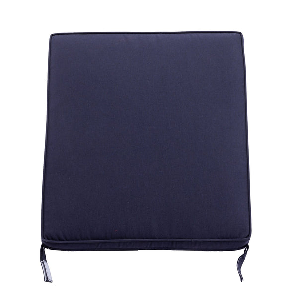 English Elm 3 Pieces Outdoor Swivel Rocker Patio Chairs Set with 360° Rotation, Tempered Glass Table & Plush Cushions Navy Blue W640142463