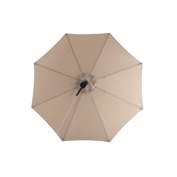 English Elm 10ft Solar Led Cantilever Offset Patio Umbrella with 40 Lights Outdoor Shade Khaki W640140284