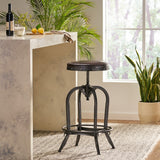 Christopher Knight Home® - Noble House - Gunner Swivel Iron Bar Stool