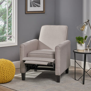 English Elm Recliner Pushback Accent Chair Floral Fabric Upholstered for Living Room Comfort 52422.00FWET