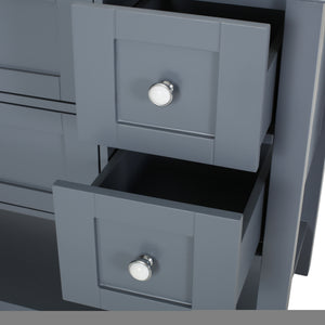 English Elm Christopher Knight Home® - 48'' Handcrafted Gray Bathroom Vanity Cabinet With Soft-Close Drawers And Stylish Storage Solutions 65590.00GRY