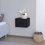 English Elm Floating Nightstand Calion, Bedroom, Black