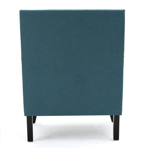 English Elm Christopher Knight Home® - CLUB Chair with Plush Padded Seat and Birch Legs, Upholstered Fabric Accent Chair for Living Room Comfort Teal 30.65 L x 29.75 W x 28.75 H 60165.00DTE