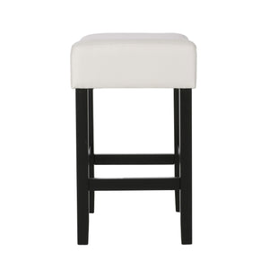 English Elm Christopher Knight Home® - Set Transitional 2-Piece Backless Fabric Counter Height Barstools with 26.75" Seat Height, Durable Upholstery and Sturdy Frame Beige 74492.00FBGE