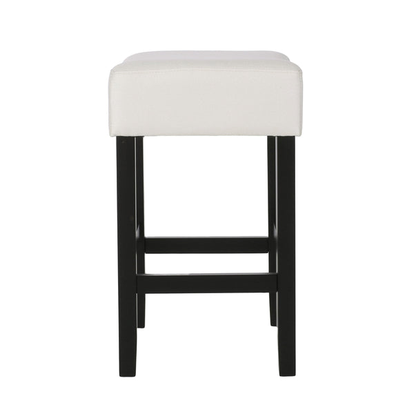 English Elm Christopher Knight Home® - Set Transitional 2-Piece Backless Fabric Counter Height Barstools with 26.75" Seat Height, Durable Upholstery and Sturdy Frame Beige 74492.00FBGE