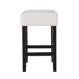 Christopher Knight Home® - Noble House - Lopez Beige Fabric Backless Counter Stool (Set of 2)