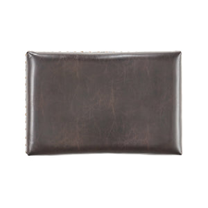 English Elm Christopher Knight Home® - TIFFIN Studded Counterstool Set of 2 Brown PU Saddle Seats with Rubberwood H-Frame & Nailhead Trim 67703.00