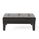 Christopher Knight Home® - Noble House - Chatham Dark Espresso Bonded Leather Storage Ottoman