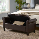 Christopher Knight Home® - Noble House - Keiko Contemporary Rolled Arm Storage Ottoman Bench