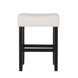 English Elm Christopher Knight Home® - Set Transitional 2-Piece Backless Fabric Counter Height Barstools with 26.75" Seat Height, Durable Upholstery and Sturdy Frame Beige 74492.00FBGE