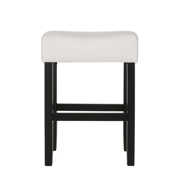 English Elm Christopher Knight Home® - Set Transitional 2-Piece Backless Fabric Counter Height Barstools with 26.75" Seat Height, Durable Upholstery and Sturdy Frame Beige 74492.00FBGE