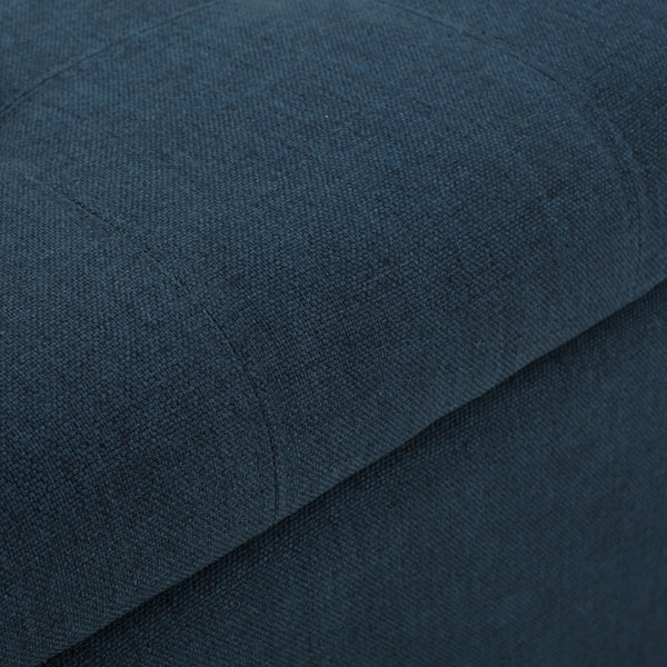 English Elm Christopher Knight Home® - Upholstered Storage Ottoman Bench with Flip-Top Compartment for Extra Seating, Footrest, Durable Elegance Navy Blue 68087.00NBLU