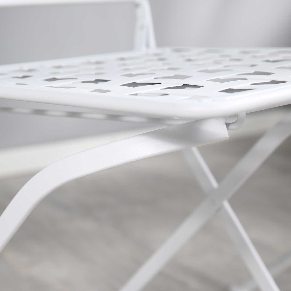 English Elm 3 Piece Patio Bistro Set Patriotic Folding Outdoor Furniture with USA Mosaic Table, Durable Metal Frames W2225142611