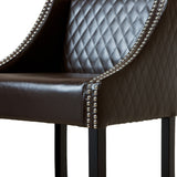 Christopher Knight Home® - Noble House - Milano Brown Quilted Bonded Leather Bar Stool