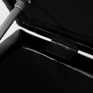 English Elm Christopher Knight Home® - ISABELLA Ottoman with Faux Leather Button-Tufted Top, Hidden Storage & Soft-Close Hinges for Home Comfort Black 74567.00MDNT