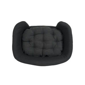 English Elm Christopher Knight Home® - DOG Plush Small Dog Bed 30.25"x21.75" Modern Solid Dark Gray Polyester Cozy Spot-Treat Fabric Comfort Pillows Included N779P179977G