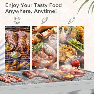 English Elm Portable Stainless Steel Folding Charcoal Bbq Grill for Camping Tailgate Backyard W2225142614