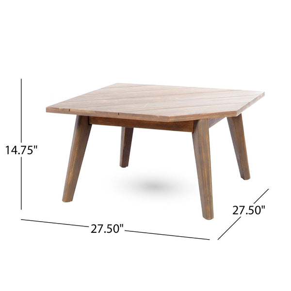 English Elm Hillcrest Solid Acacia Corner Sofa with Built-in Side Table for Outdoor Living 61288.00TSET