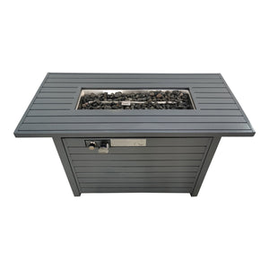 English Elm Living Source International 25'' Propane/Natural Gas Steel Outdoor Fire Pit Table with Lid, 50K BTU B120142392